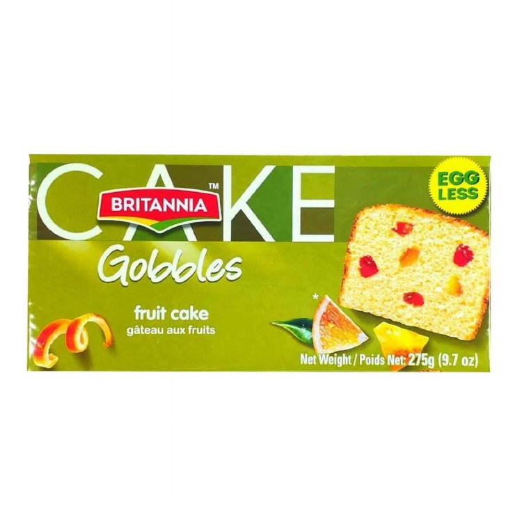 Britannia Gobble Fruit Cake EggLess 275 G