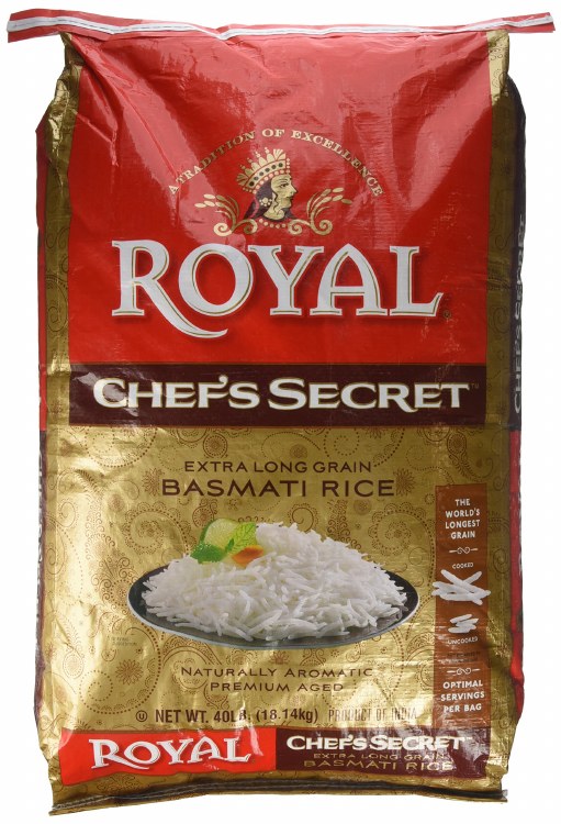Royal Chef's Secret Basmati Rice 40 Lbs