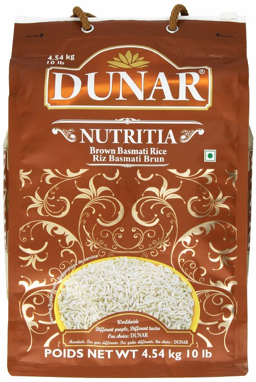 Dunar NUTRITIA Brown Basmati Rice 10 Lbs