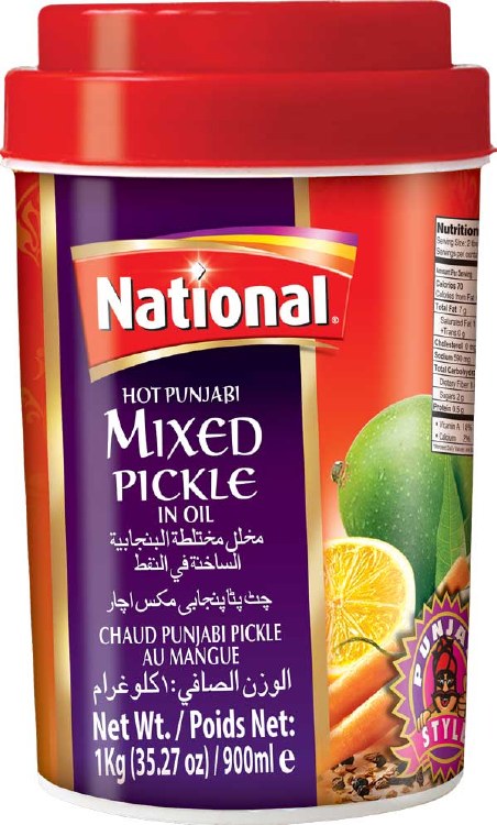 National Hot Punjabi Mixed Pickle In Oil 1 KG