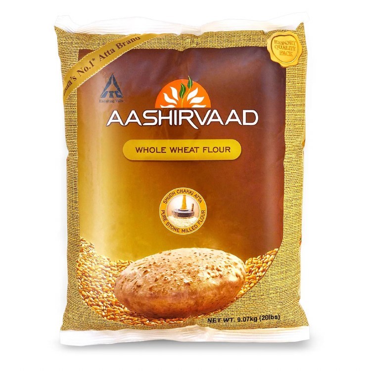 Aashirvaad Whole Wheat Flour 20 Lbs