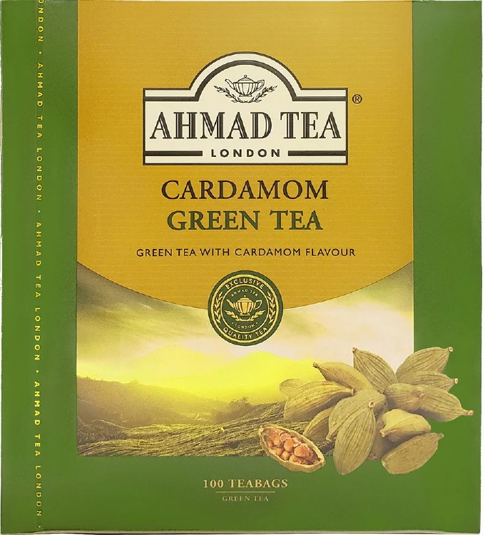 Ahmad Tea London Cardamom Green Tea 100 Tea Bags