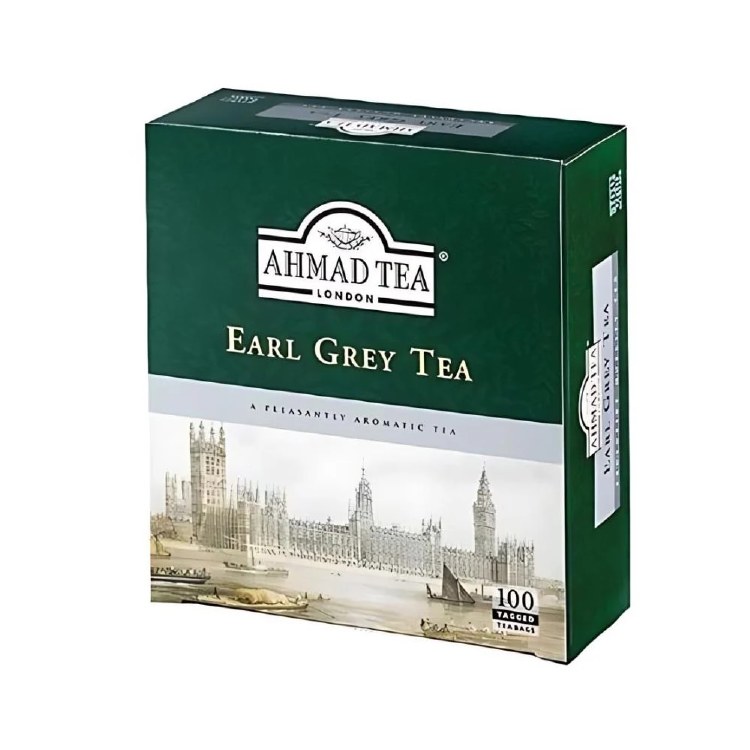 Ahmad Tea London Earl Grey Tea 100 Tagged Tea Bags