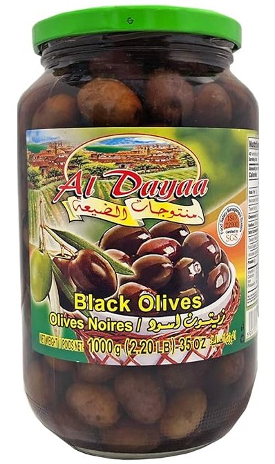 Al Dayaa Black Olives 1000g