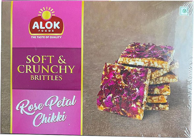 Alok Soft & Crunchy Brittles Rose Petal Chikki 250 G