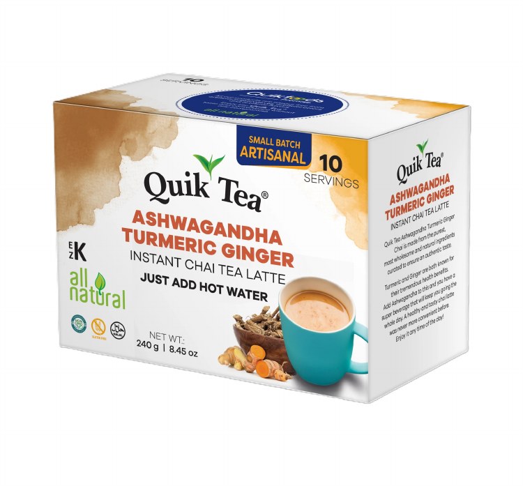 QuickTea AShwagandha Turmeric Ginger Chai 240g
