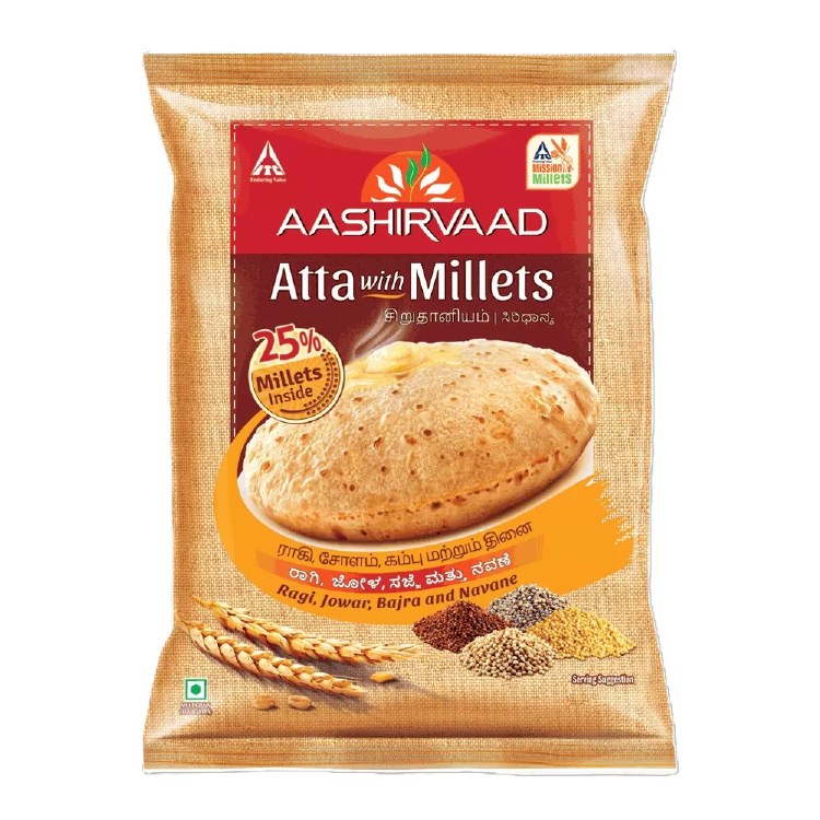 Aashirvaad Atta With Millets 10 Lb