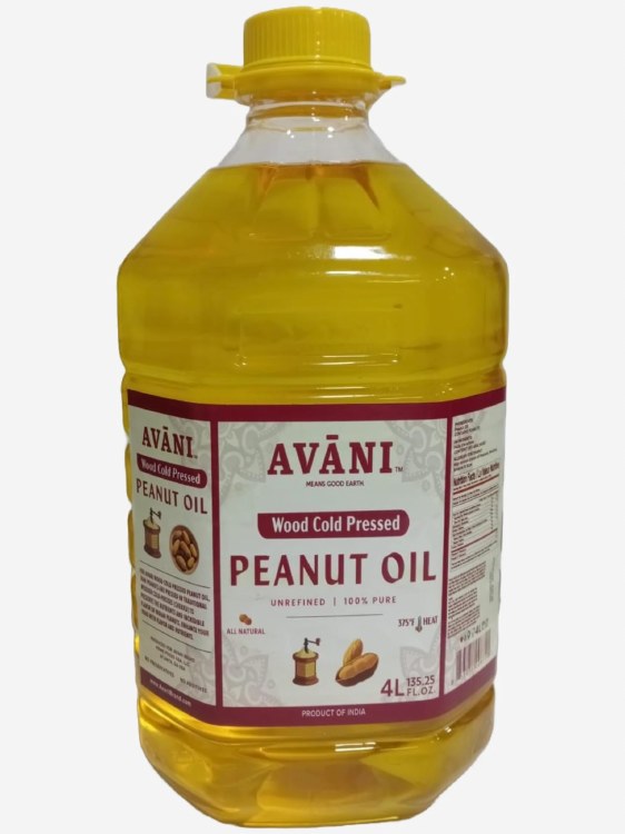 Avani Wood Cold Pressed Peanut Oil 4 Ltr
