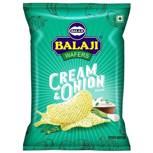 Balaji Wafers Cream&Onion Potato Wafer 135 G