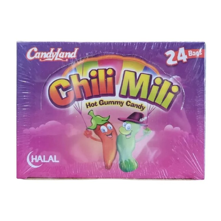 Candy Land Chili Mili Hot Gummy Candy 24 Bags 720 G