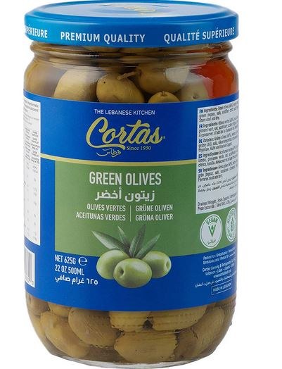 Cortas Green Olives 625 G