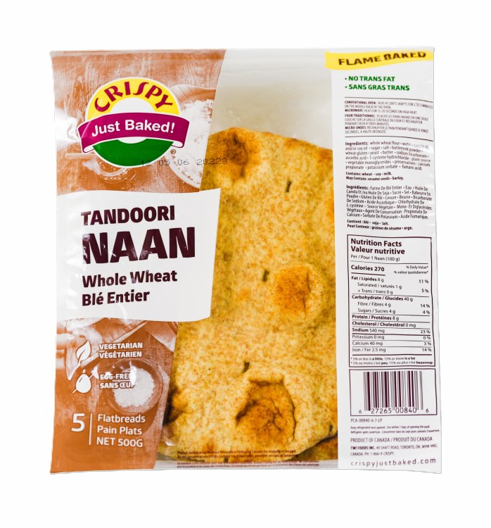 Crispy Tandoori Naan Whole Wheat 500g