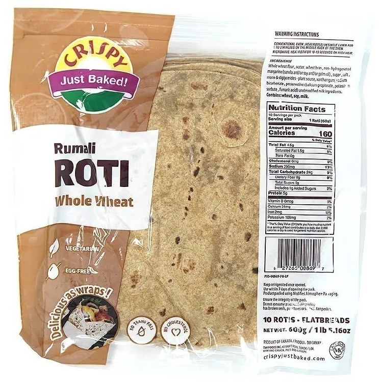 Crispy Wheat Rumali Roti 10 Pc