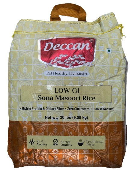 Deccan Low GI Sona Masoori Rice 10 Lbs
