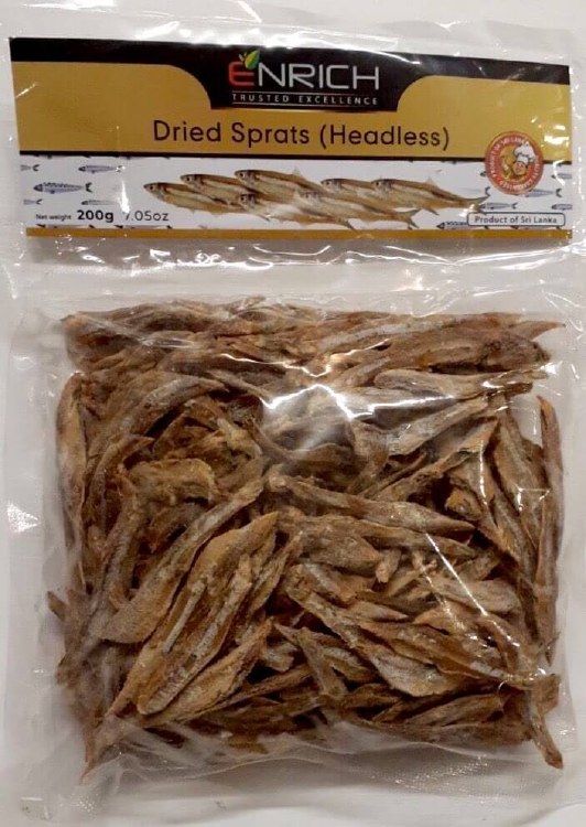 Enrich Dried Sprats Head & Gutless 200 G