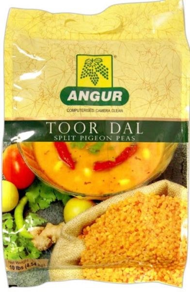 Angur Toor Dal Oily 10 Lb
