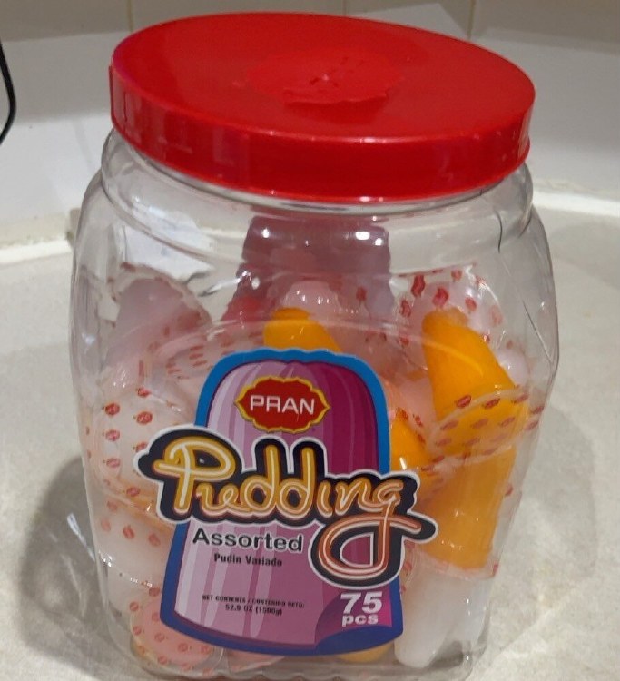 Pran Pudding Assorted Pudin Variado 1.5 KG (75 Pcs)