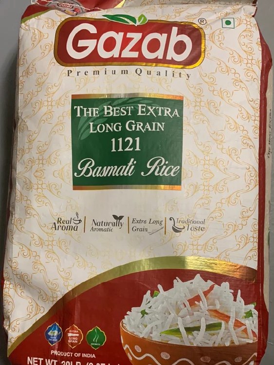 Gazab Basmati Rice Extra Long 20 Lbs