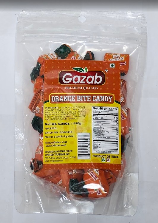 Gazab Orange Bite Candy 150g