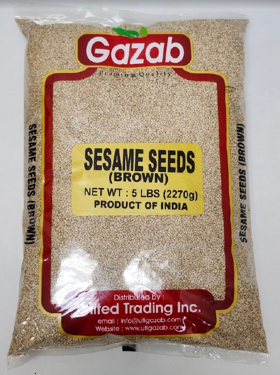 Gazab brown sesame seeds 5lb