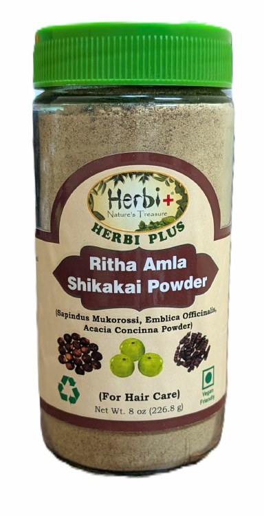 Herbi+ Ritha Amla Shikakai Powder 8 oz