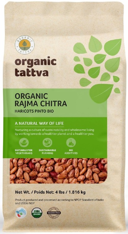 Organic Tattva Rajma Chitra 4 Lbs