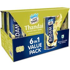 Vadillal Thandai Badam Milk Drink 6 in 1 Family Pack 180ml X 6