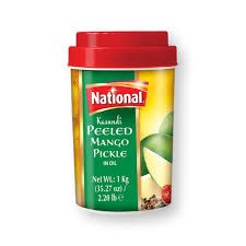 National Kasundi Peeled Mango Pickle In Oil 1 KG