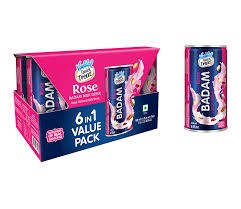 Vadilal Rose Badam Milk Drink 180 ml X 6