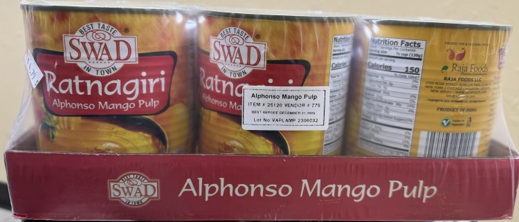 Swad Ratnagiri Alphonso Mango Pulp 6x850g