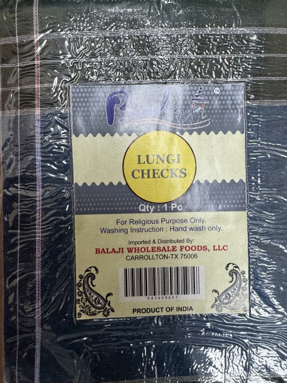 Balaji Lungi Checks 1 Piece