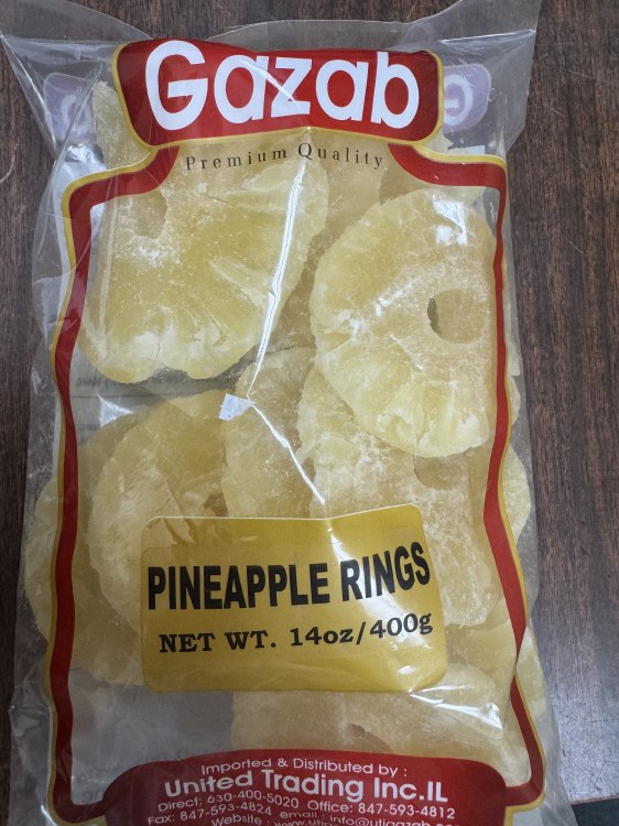 Gazab Pineapple Rings 400 G