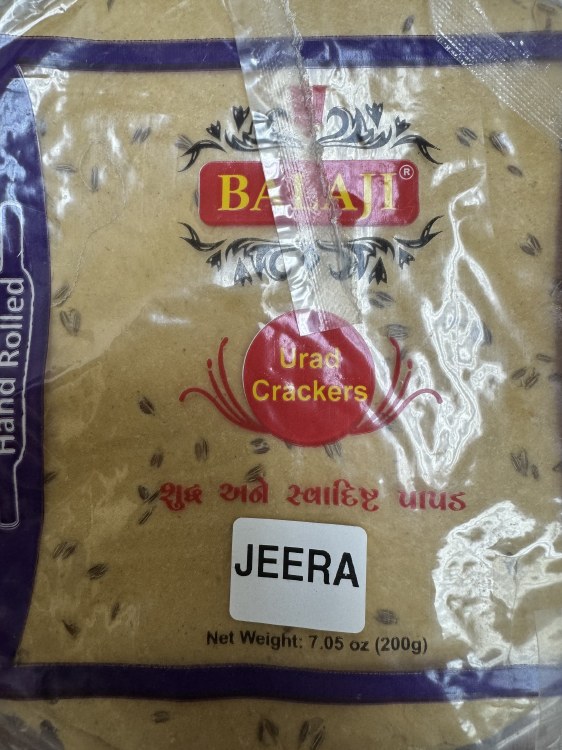 Balaji Urad Crackers Jeera 200 G