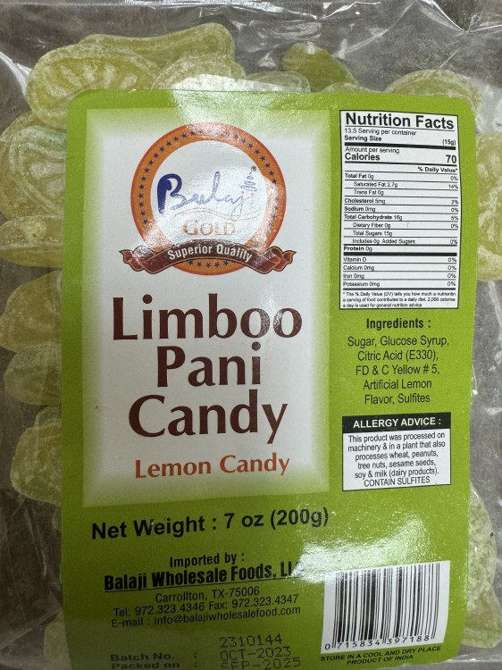 Balaji Limboo Pani Candy 200 G