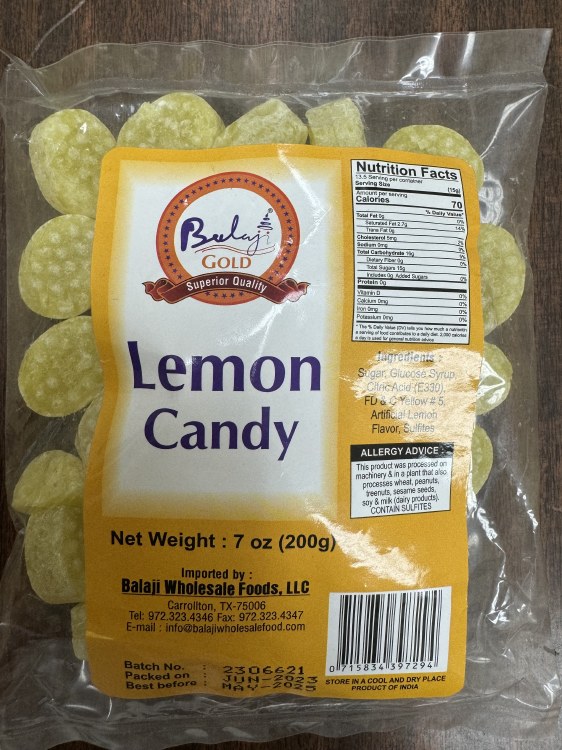 Balaji Lemon Candy 200 G