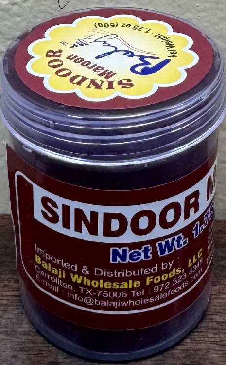 Balaji Sindoor Maroon Jar 50 G