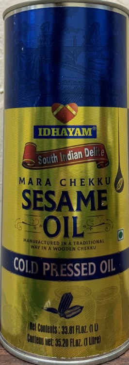 Idhayam Sesame Oil Cold Pressed Oil 1 Ltr