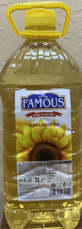 Famous Sunflower Oil 3 Ltr