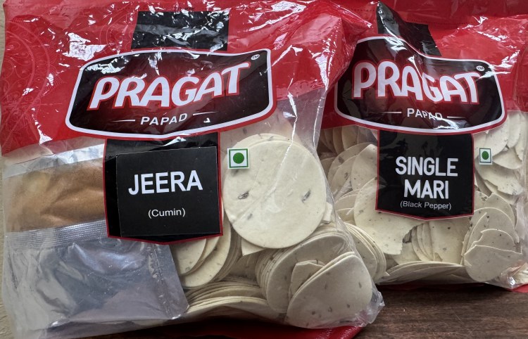Pragat Papad Single Mari (Black Pepper) / Jeera 500 G