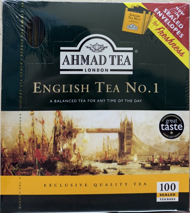 Ahmad Tea London English Tea NO.1 100 Sealed Tea Bags