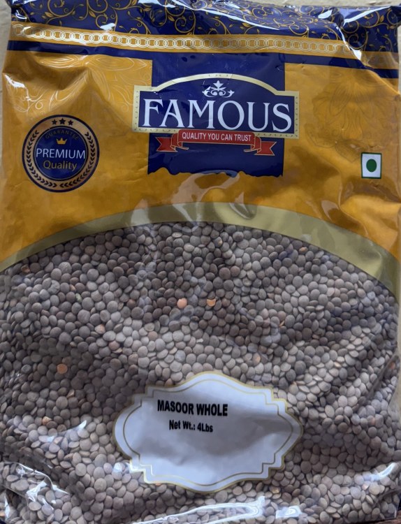 Famous Masoor Whole 4 Lbs