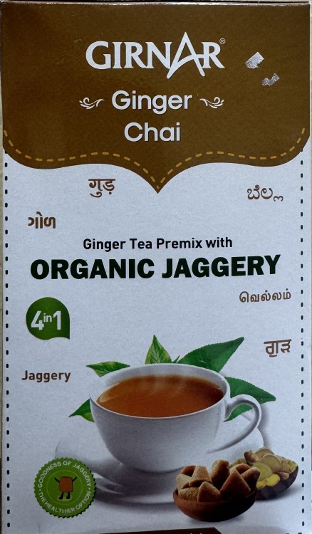 Girnar Ginger Chai Premix With Organic Jaggery 10 Sachets