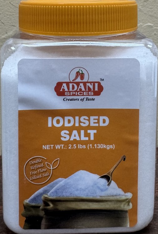 Adani Iodised Salt Bottle 2.5 LBS