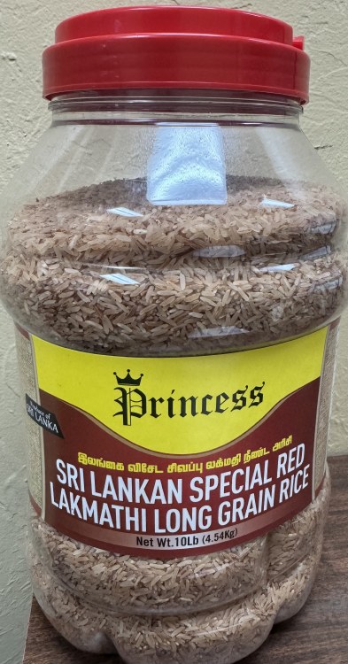 Princess Sri Lankan Special Red Lakmathi Long Grain Rice 10 Lb
