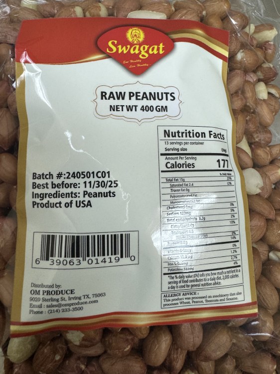 Swagat Raw Peanuts 400 G