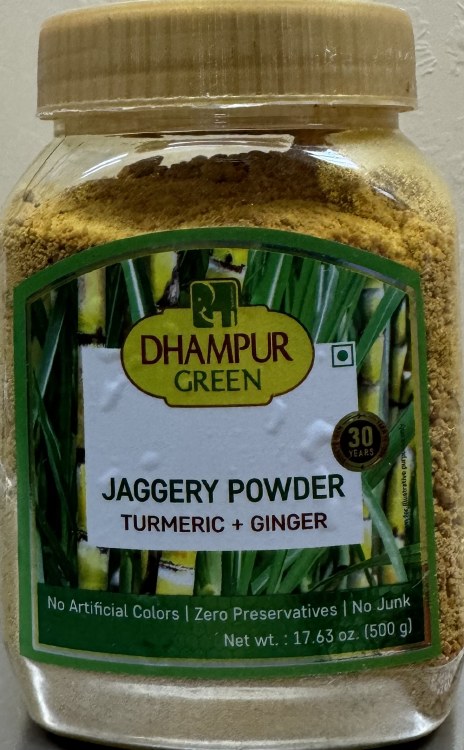 Dhampur Jaggery Powder Turmeric + Ginger 500 G