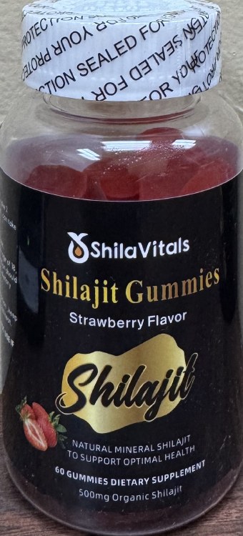 Shila Vitals Shilajit Strawberry Flavour Gummies 60 Pcs