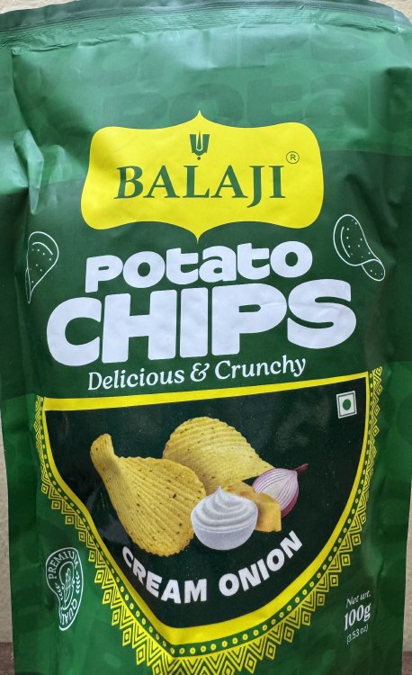 Balaji Potato Chips Cream Onion 100 G