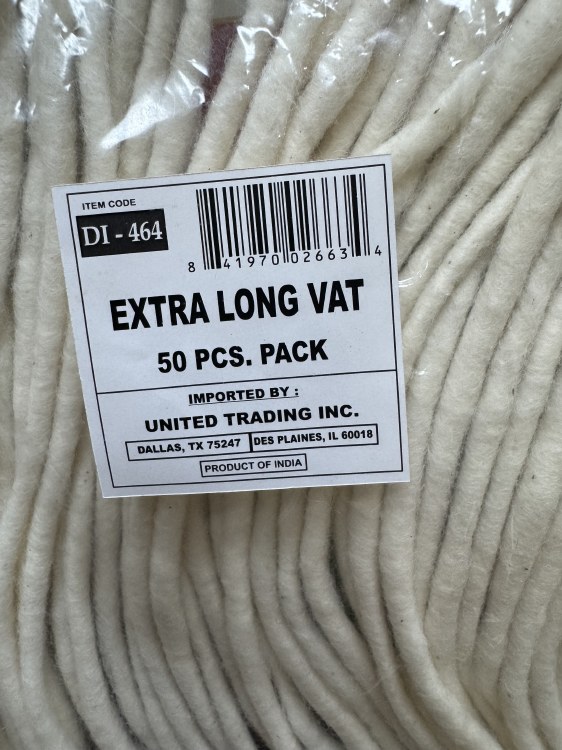Puja Cotton Wicks XL Vat 50 Pcs