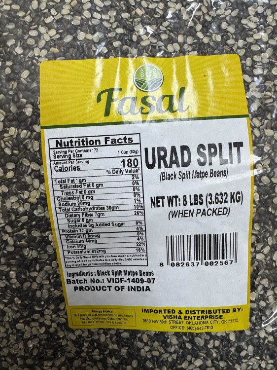 Fasal Urad Split 8 LBS